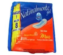 ABSORVENTE NATURALMENTE GEL NORMAL SEM ABAS LEVE 8 PAGUE 7