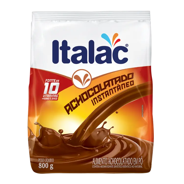 ACHOCOLATADO EM PÓ ITALAC 800 GRAMAS