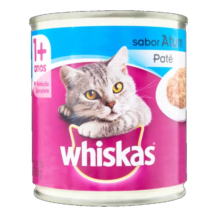 ALIMENTO PARA GATOS ADULTO 1 + WHISKAS  PATÊ SABOR ATUM 290 GRAMAS