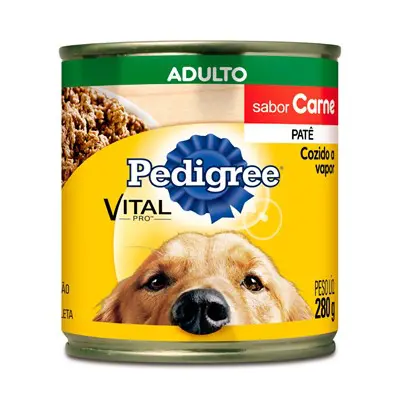 RAÇÃO ÚMIDA PEDIGREE ADULTO PATÊ DE CARNE 280 G