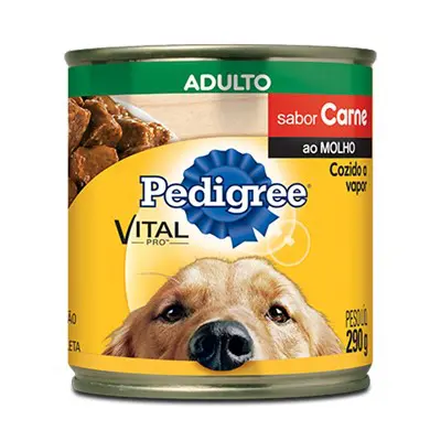 RAÇÃO ÚMIDA PEDIGREE ADULTO PATÊ DE CARNE 290G