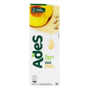 ALIMENTO SOJA ADES PÊSSEGO 1L