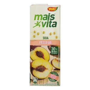 ALIMENTO SOJA YOKI MAIS VITA PÊSSEGO 1L