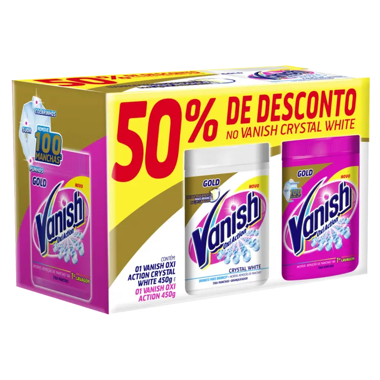 TIRA MANCHAS VANISH PODER 02 PROMOÇÃO COM /50% 900 G