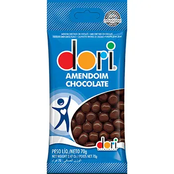 AMENDOIM COM CHOCOLATE DORI 70 GRAMAS