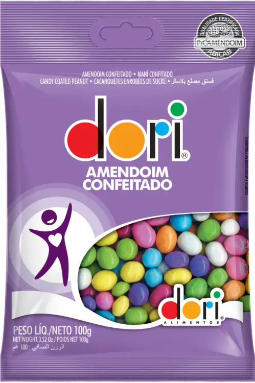 AMENDOIM DORI COLORIDO 100G