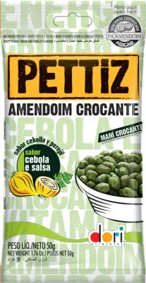 AMENDOIM PETTIZ CEBOLA E SALSA 90G