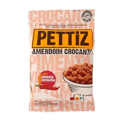 AMENDOIM PETTIZ CROCANTE PIMENTA VERMELHA 150G