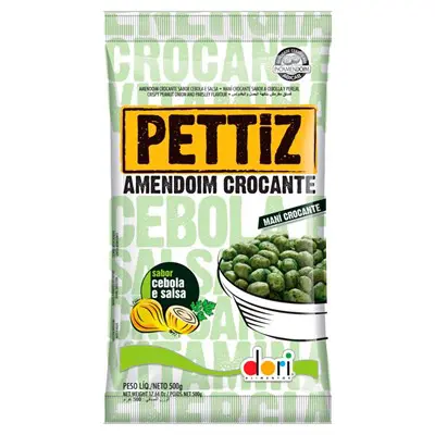 AMENDOIM PETTIZ CROCANTE CEBOLA E SALSA 500G