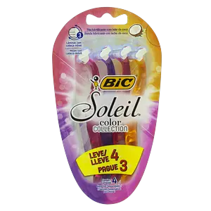 APARELHO BARBEAR BIC SOLEIL SORTIDOS LEVE 4 PAGUE 3 UN