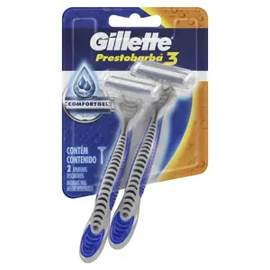 APARELHO GILLETTE PRESTOBARBA 3 COM 2 UNIDADES