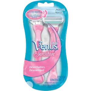 APARELHO DEPILAR VENUS DESCARTÁVEL SENSITIVE COM 2 UNIDADES