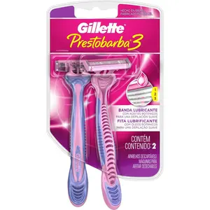 APARELHO GILLETTE PRESTOBARBA 3 FEMININO COM 2 UN