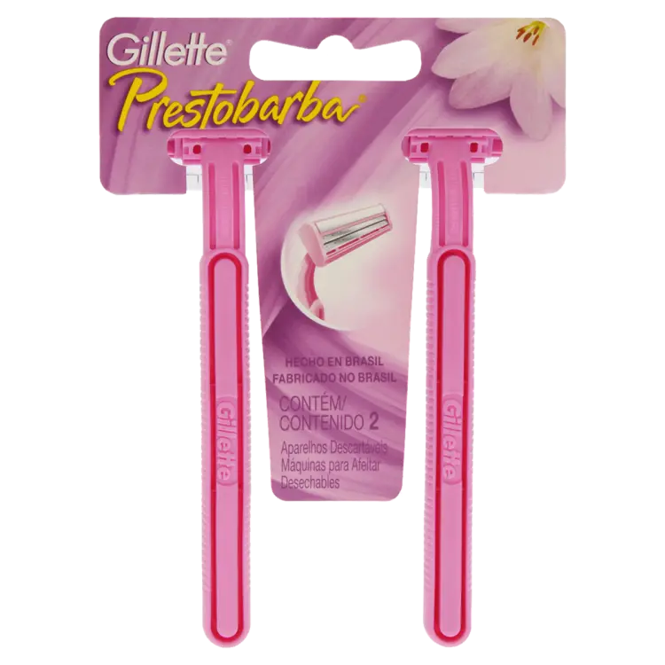 APARELHO GILLETTE PRESTOBARBA FEMININO COM 2 UNIDADES