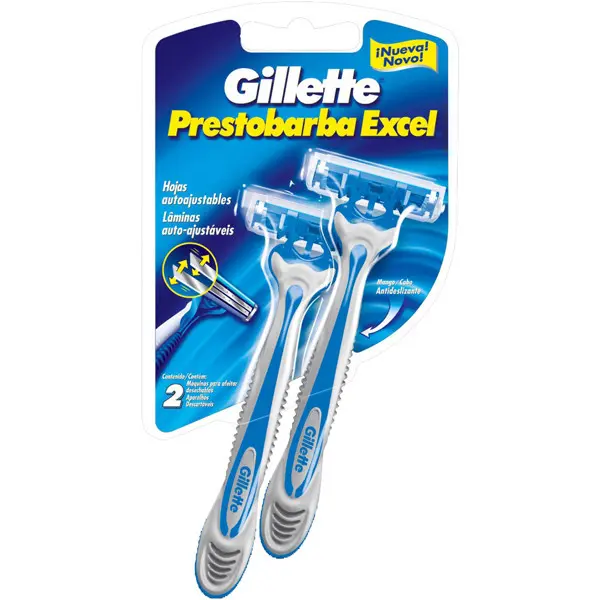 APARELHO GILLETTE PRESTOBARBA EXCEL COM 2 UNIDADES