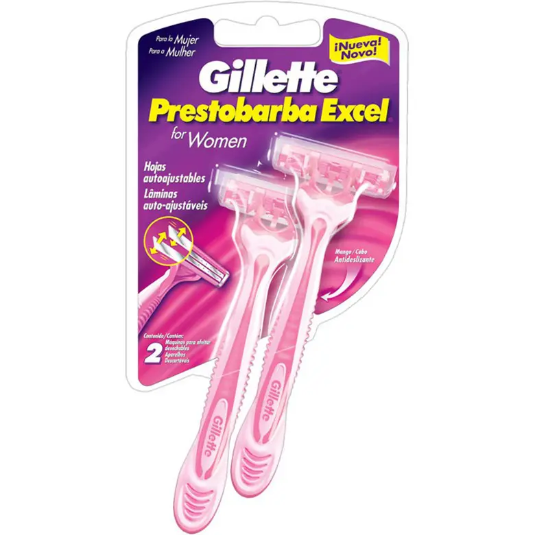 APARELHO GILLETTE PRESTOBARBA EXCEL FOR WOMEN COM 2 UNIDADES