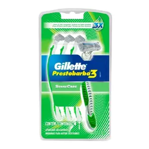 APARELHO GILLETTE PRESTOBARBA 3 SENSECARE LEVE 4 PAGUE 3