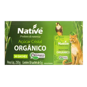 AÇÚCAR NATIVE ORGÂNICO CRISTAL C/ 50 UN 250 G