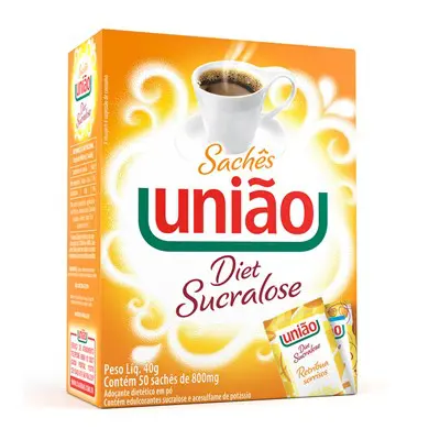 AÇÚCAR UNIÃO DIET SUCRALOSE 40G 50 SACHÊS