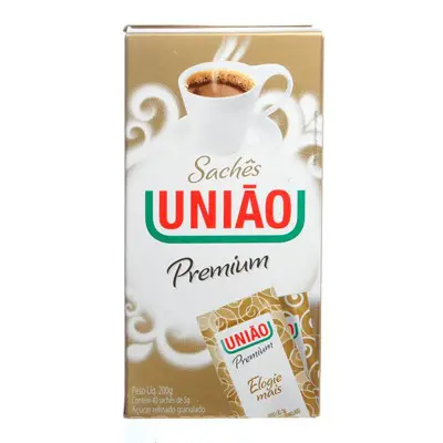 AÇÚCAR UNIÃO PREMIUM REFINADO SACHÊ 40X5 G