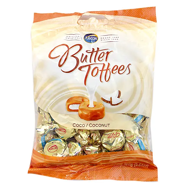 BALA ARCOR BUTTER TOFFEES COCO 100G