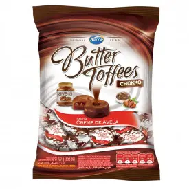 BALA ARCOR BUTTER TOFFEES CREME DE AVELÃ 100G