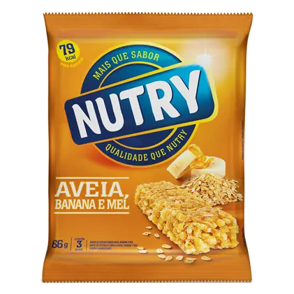 BARRA DE CEREAL NUTRY AVEIA, BANANA E MEL 66 G