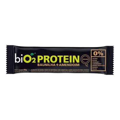 BARRA DE PROTEÍNA BIO2 BAUNILHA/AMENDOIM 40G ORGANICO