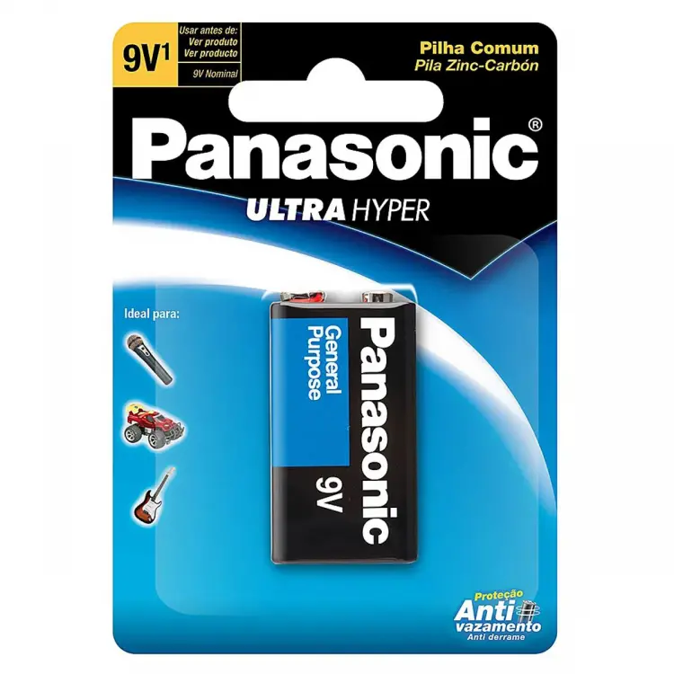 BATERIA PANASONIC ZINCO 9 V. COM 001