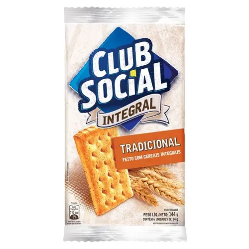 BISCOITO CLUB SOCIAL INTEGRAL 144 G