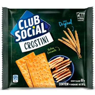 BISCOITO CLUB SOCIAL CROSTINI ORIGINAL 80G