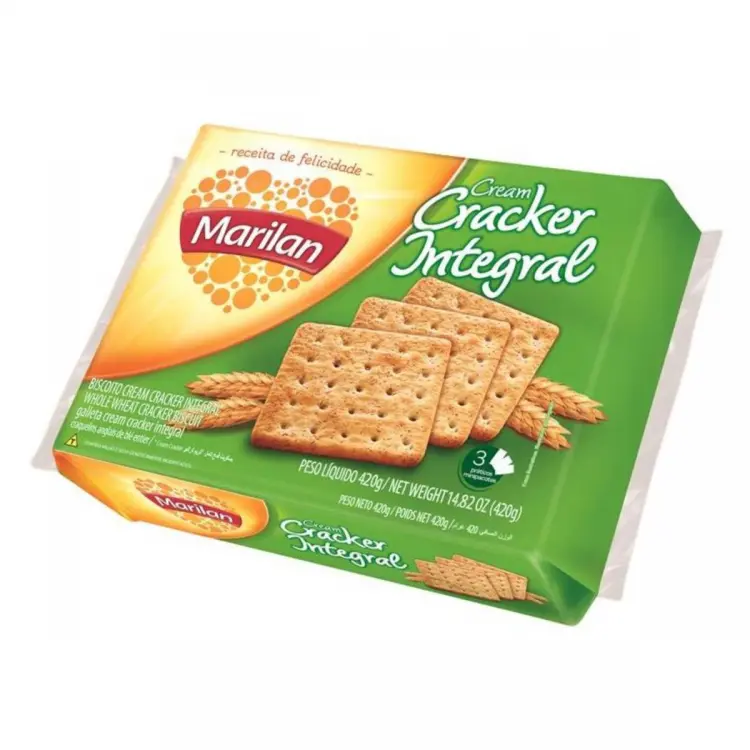 BISCOITO MARILAN CREAM CRACKER INTEGRAL 420GR