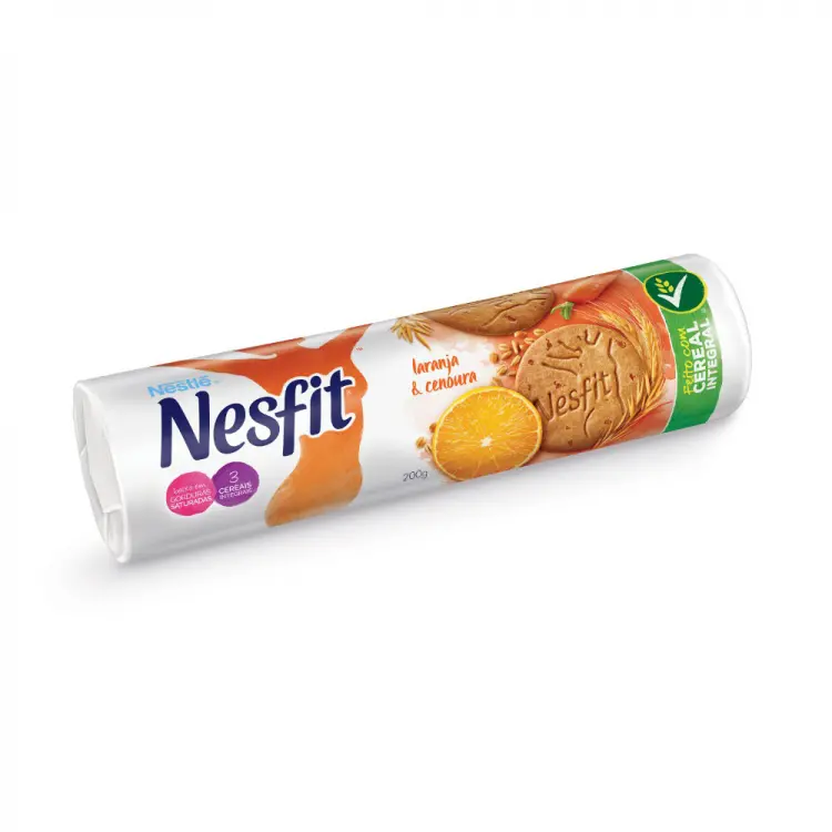 BISCOITO NESTLÉ NESFIT INTEGRAL LARANJA E CENOURA 200G