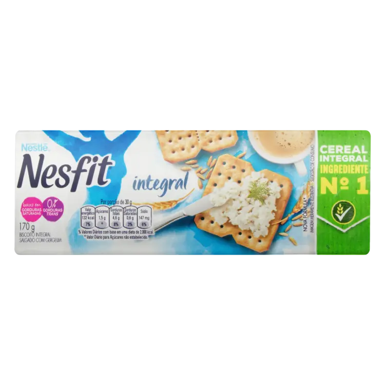 BISCOITO NESTLÉ NESFIT INTEGRAL 170 GRAMAS