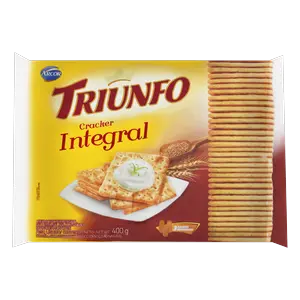 BISCOITO TRIUNFO CREAM CRACKER INTEGRAL 400 GRAMAS