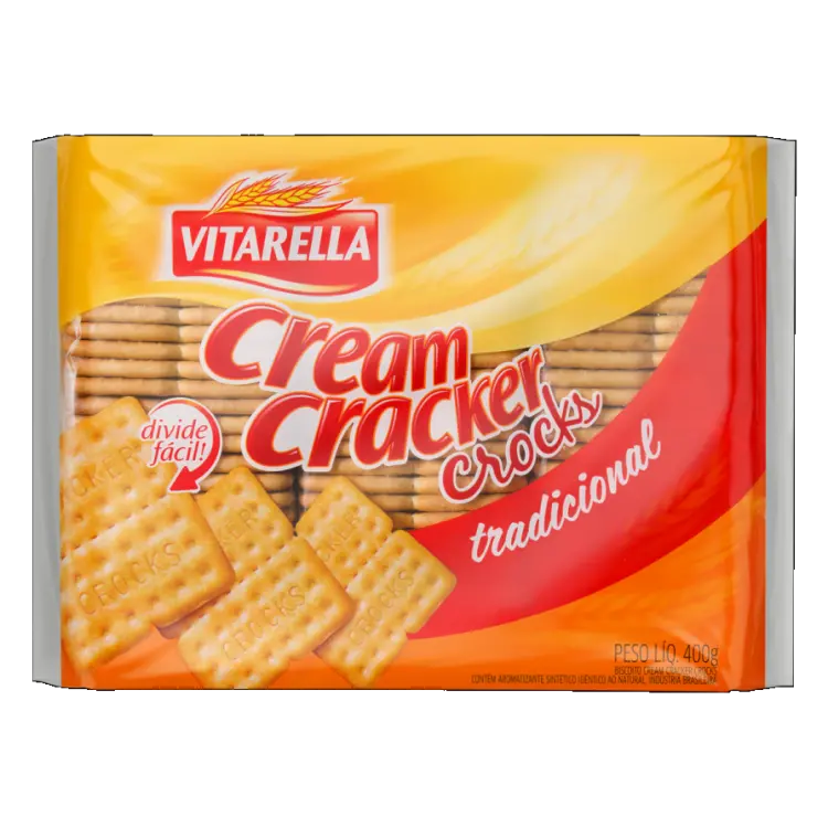 BISCOITO VITARELLA CREAM CRACKER CROKS 400 GRAMAS