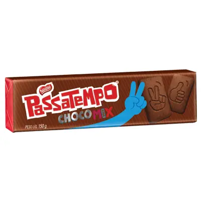 BISCOITO RECHEADO PASSATEMPO CHOCO MIX 150G