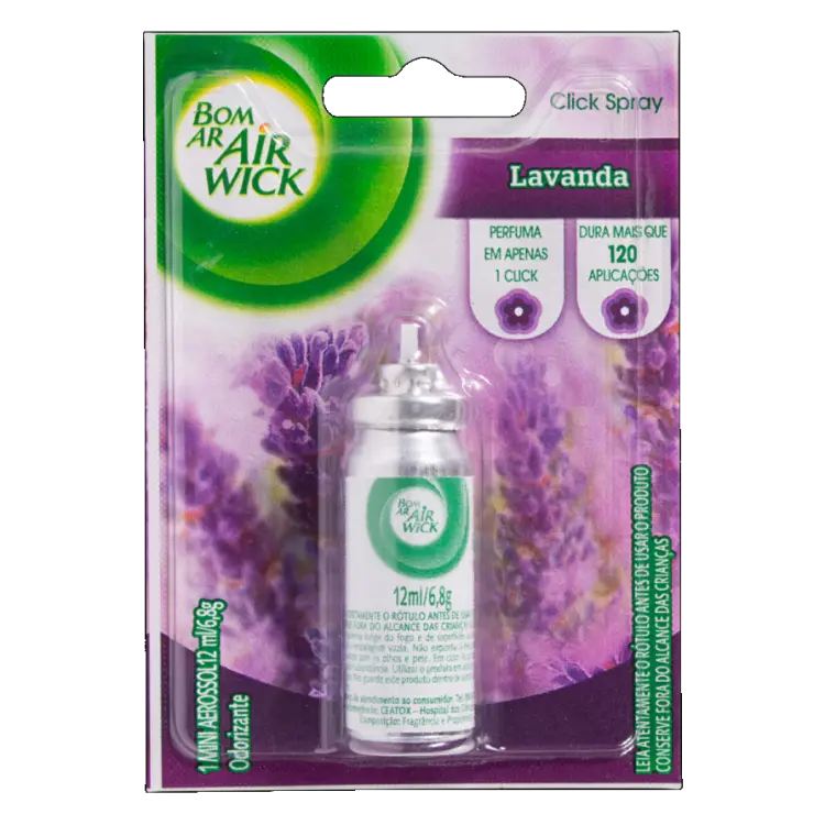 BOM AR CLICK SPRAY REFIL LAVANDA 12 ML