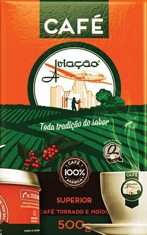 CAFÉ AVIAÇÃO TORRADO E MOIDO 100% ARÁBICA 500 G