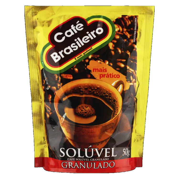 CAFÉ BRASILEIRO SOLÚVEL GRANULADO 50G
