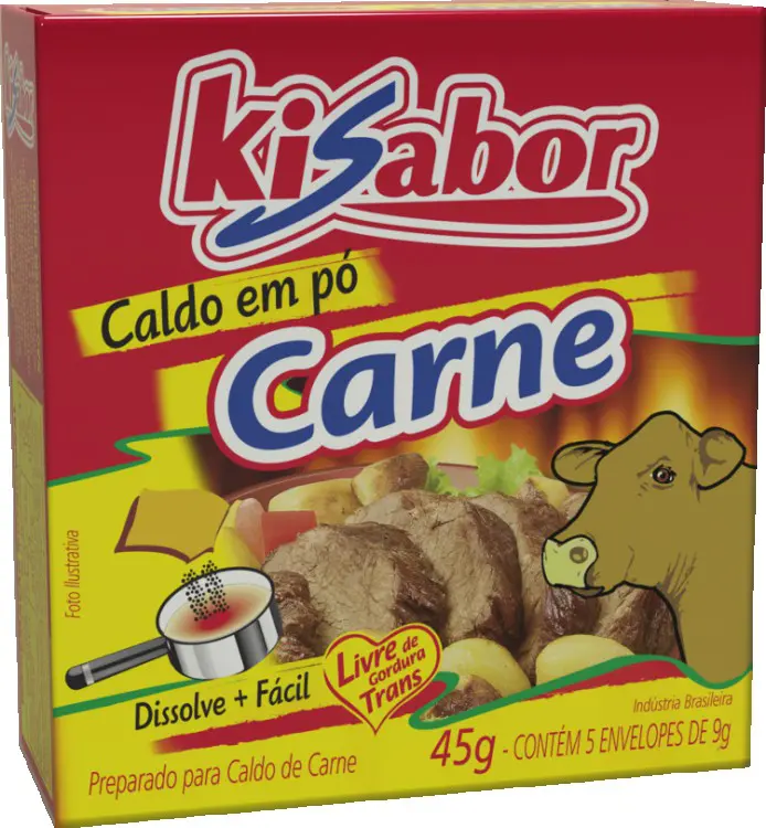 CALDO EM PÓ KISABOR CARNE 45G