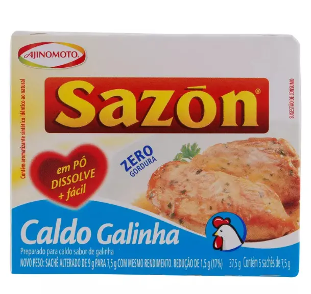 CALDO EM PÓ SAZON GALINHA 37,5 GRAMAS