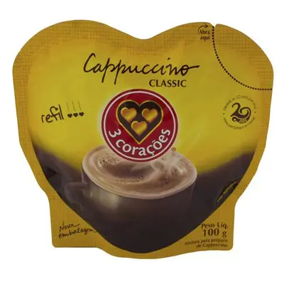 CAPUCCINO 3 CORAÇÕES CLASSIC REFIL 100 G