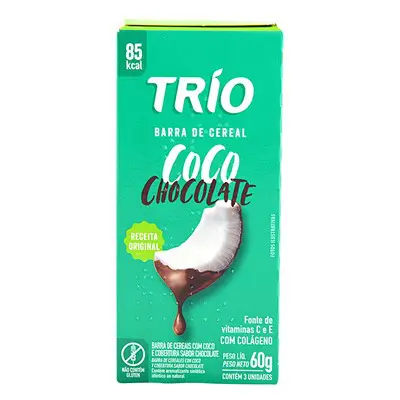 BARRA DE CEREAL TRIO COCO E CHOCOLATE LIGHT 3 UNIDADES