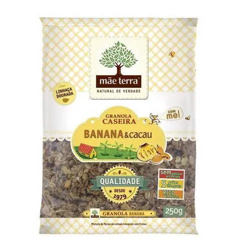 CEREAL GRANOLA MÃE TERRA BANANA CACAU 250G