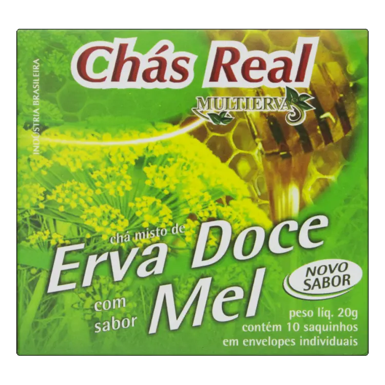 CHÁ REAL MULTIERVAS ERVA DOCE SABOR MEL 10 SACHES