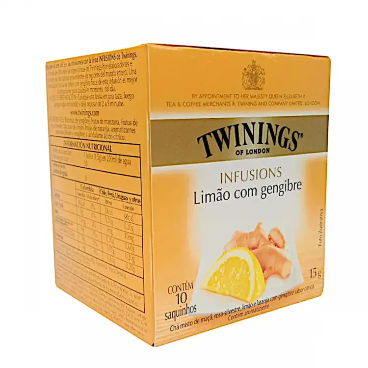 CHÁ TWININGS MISTO LIMÃO COM GENGIBRE COM 10 UN