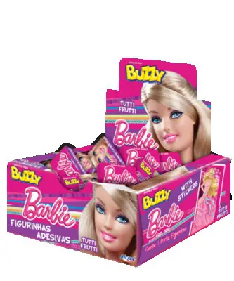 CHICLE BARBIE TUTTI-FRUTTI COM 100 TUTTI-FRUTTI