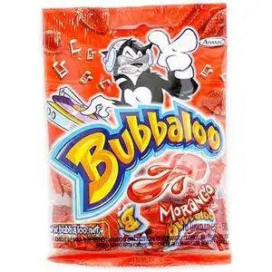 CHICLETE BUBBALOO MORANGO BAG 50 GRAMAS