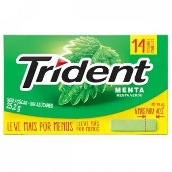 CHICLETE TRIDENT MENTA 25,2 G